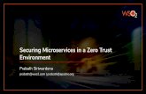 Environment Securing Microservices in a Zero Trust · Securing Microservices in a Zero Trust Environment Prabath Siriwardena prabath@wso2.com | prabath@apache.org