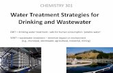 Water Treatment Strategies for Drinking and Wastewater treatment pres 2018.pdf · Water Treatment Strategies for Drinking and Wastewater CHEMISTRY 301 DWT = drinking water treatment–safe