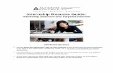 Internship Resume Guide - Alverno College · Your internship is an important step toward your future career. Think carefully and choose wisely! Select an internship that offers the