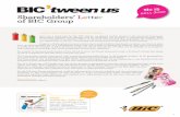o 15 e Shareholders’ Letter of Bic Group · Shareholders’ Letter of Bic Group o 15 e LADIES, GENTLEMEN, DEAR SHAREHOLDERS, 2010 was a good year for the bic group: we gained market