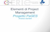 Elementi di Project Management - Ceric · I vincoli di un progetto Progetto PaGES 7 Tradizionalmente i vincoli di un progetto, sono rappresentati da 3 grandezze: scopo/qualità, tempo,costo/risorse.