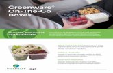Greenware On-The-Go Boxes - Fabri-Kal...6/50 300 10.3 2.5 20.1 X 13.4 X 15.9 7/6 - Products subject to discontinuance or change of specifications. Ship, store and use under 105º F