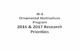 IR-4 Ornamental Horticulture Program 2016 & 2017 Research ...ir4.rutgers.edu/Ornamental/OrnamentalWorkshop/workshoppresentat… · Funding for IR- 4 Research: USDA-NIFA. USDA-ARS.