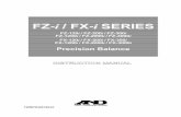 FZ-i / FX-i SERIES - A&D Weighing · 7-3 Correcting the Internal Mass Value (Only for FZ-i series) ... This manual describes how the FZ-i / FX-i series balance works and how to get