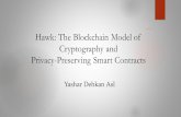 Hawk: The Blockchain Model of Cryptography and Privacy-Preserving Smart Contracts · 2017-11-03 · Hawk Overview Hawk: A framework for building privacy-preserving smart contracts.