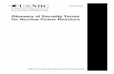 NUREG-2203 'Glossary of Security Terms for Nuclear Power ... · Glossary of Security Terms for Nuclear Power Reactors . Manuscript Completed: March 2015 . Date Published: February