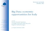 Big Data: economic opportunities for Italy - Aspen Institute · hidden in massive datasets • Machine learning - “deep learning” methods exploit large “training” datasets