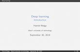 Deep learning - · PDF file Deep learning j Introduction What is deep learning? De nition (Deep learning) Deep learning is part of a broader family of machine learning methods based