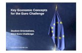 Key Economic Concepts for the Euro Challenge€¦ · growth is a positive number • In a recession, GDP growth is negative (GDP shrinks) Gross Domestic Product measures everything