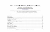 Microsoft Word Introduction - Peter Bowey Computer Services · Microsoft Word Introduction Introduction Microsoft Word is a word processing program that can be used to create various