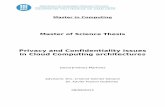 Privacy and Confidentiality issues in Cloud Computing ...upcommons.upc.edu/bitstream/handle/2099.1/20816/thesis-david.ji… · Cloud computing is a computing paradigm in which organizations