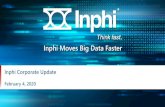 Inphi Moves Big Data Faster · 2020-02-04 · Inphi Moves Big Data Faster Inphi Corporate Update February 4, 2020. ... Cisco. LightWave Innovation. Sumitomo Electronics . Device Innovation