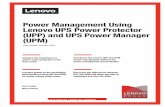 Power Management Using Lenovo UPS Power Protector (UPP ...lenovopress.com/lp1076.pdf · Lenovo UPS units come in both tower and rack form factors. Tower variations of the UPS units