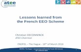 Lessons learned from the French EEO Schemeenspol.eu/sites/default/files/4__French_scheme_lessons... · 2016-04-05 · ENSPOL- The Hague –Lessons learned from the French EEO Scheme