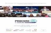 The only peer-led, dedicated IT sourcing and vendor ... · ProcureCon IT Sourcing 2015: The only peer-led, dedicated IT sourcing and vendor management event in North America PAGE