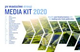 MEDIA KIT 2020 - pv magazine International · publication is a monthly printed magazine distributed in all key solar mar - kets and industry events globally. It provides in-depth