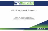 2019 Annual Report - Michigan€¦ · AGSs actively marketing or enrolling customers in Michigan, and the basic ters and conditions of m their offers. As of December 2019 , there