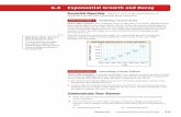 Exponential Growth and Decay - Big Ideas Learning · 2015-03-20 · 314 Chapter 6 Exponential Functions and Sequences 6.4 Lesson Exponential Growth Functions A function of the form