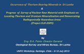 Occurrence of Thorium Bearing Minerals in Sri Lanka ... · Introduction • Detailed geological surveys to identify economically viable Thorium bearing mineral occurrences have so