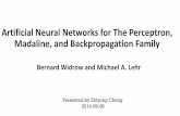 Artificial Neural Networks for The Perceptron, Madaline ... · Artificial Neural Networks for The Perceptron, Madaline, and Backpropagation Family Bernard Widrow and Michael A. Lehr
