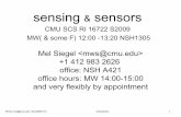 sensing sensors - Carnegie Mellon School of Computer Sciencesensing-sensors/S2009/20090112-001-025.pdf · Handbook of Modern Sensors: Physics, Designs, and Applications ISBN 0387007504,