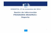 Sesión de información PROGRAMA ERASMUS+ Deporte · Calidaddel equipo del proyecto y de los acuerdos de cooperación Máximo 20 points Impacto y difusión Máximo 30 points Total: