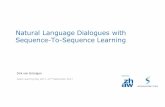 Natural Language Dialogues with Seq2Seq · Natural Language Dialogues with Sequence-To-Sequence Learning Dirk von Grünigen Deep Learning Day 2017, 22nd September 2017