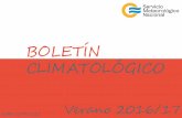 BOLETÍN CLIMATOLÓGICO · 2017| Ao de las Energías Renovables Boletín Climatológico - Verano 2016/17 Vol. XXIX 1 2017| Ao de las Energías Renovables2017| Ao de las Energías