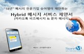 Hybrid 메시지 서비스 제안서¹´카오톡 비즈메시지 서비스 제안서 v5.pdf · 맞춤형 채팅 상담 환경 기획 및 구현 가능 카톡 상담 버튼으로