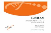 ELIXIR AAI - CORBEL AARC AAI ws ·  ELIXIR AAI CORBEL/AARC AAI workshop 31 May -1 Jun 2016 Mikael Linden, ELIXIR AAI task
