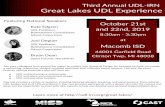 Third Annual UDL-IRN Great Lakes UDL Experience · UDL and performance assessments UDL and space and environment design UDL and executive function. Daye on includes a variety of sessions,