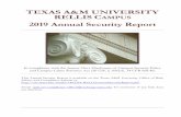 Texas A&M University RELLIS Campus Annual Security Report · Campus Annual Security Report includes 2018, 2017, and 2016 crime statistics. Prior to the updated Handbook, RELLIS was