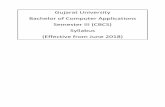 Gujarat University Bachelor of Computer …...Tree 10 Insertion Deletion Traversal (Pre-Order, In-Order and Post- Order) Ecluding general binary tree onversion from (Pre, In or Post)