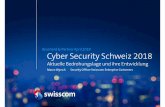 Bosshard & Partner April 2018 CyberSecurity Schweiz 2018 · Swisscom Infrastruktur blockiert 2 100000 Sicherheitszwischenfälle, die vom Swisscom CSIRT bekämpft wurden 15. Threat