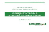 ORIENTATIONS BUDGÉTAIRES 2020 - Sarthe.fr · précédentes prévisions : "le scénario macroéconomique pour la France est quasiment inchangé par rapport à la note de conjoncture