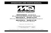series plaster/MOrtar Mixer MOdel wM45H · plaster/MOrtar Mixer MOdel wM45H (Honda Gx160ut1Hx2 Gasoline engine) MOdel wM45e (1 Hp electric Motor) Revision #0 (09/27/12) page 2 —