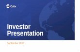 Investor Presentation - s22.q4cdn.com€¦ · Investor Presentation. Safe Harbor This presentation includes forward-looking statements within the meaning of the Private Securities