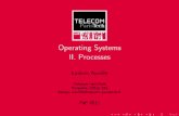 Operating Systems II. Processessoc.eurecom.fr/OS/docs/slideProcesses.pdf · I Process = unit of work of a system ... Ludovic Apvrille Operating Systems - II. Processes - Fall 2011
