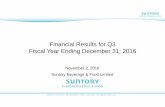 Financial Results for Q3 Fiscal Year Ending December 31, 2016€¦ · Financial Results for Q3 Fiscal Year Ending December 31, 2016 November 2, 2016 ... Financial Results for Q3,