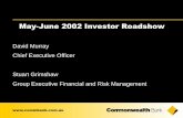 May-June 2002 Investor Roadshow - CommBank · PDF file 2019-08-19 · May-June 2002 Investor Roadshow David Murray Chief Executive Officer Stuart Grimshaw Group Executive Financial