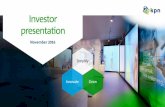 Investor presentationirpages2.eqs.com/download/companies/koninkpnnv/Presentations/In… · presentation November 2016. Contents 1Strategy 2 Performance 3 Appendix. CEO Shareholder