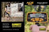 Owner’s Manual - Nexcess CDN · 8 arrett Metal Detectors ACE 300™ 9 AUDIO FEATURES Tone ID—The ACE 300 produces three distinct tones based on a target’s metal type and conductivity: