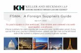 FSMA: A Foreign Suppliers Guide Webinar Slides.pdf · processing, packing, or holding of “food” Raw materials and ingredients are “food” • According to FDA’s historical
