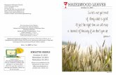 NEWSLETTER SCHEDULE - Hazelwood Church · ♦ Congratulations to Alex and Kallie Sulanke on the birth of Felix Kiger Sulanke on October 3. Proud Hazelwood grandfather is Glen Sulanke,