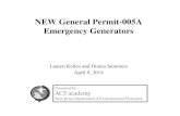 NEW General Permit-005A Emergency Generators€¦ · NEW General Permit-005A Emergency Generators Lauren Keltos and Donna Summers April 9, 2014 Presented by – ACE academy New Jersey