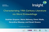Characterising 19th Century Literature via Word Embeddings · Siobhán Grayson, Maria Mulvany, Karen Wade, Gerardine Meaney, and Derek Greene 14 September 2016. Nation Genre Gender