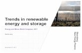 Trends in renewable energy and storageworldcongress.energyandmines.com/files/Day-1-Rachel-Jiang.pdf · Trends in renewable energy and storage Energy and Mines World Congress, 2017
