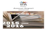 Annual Report - International Publishers Association€¦ · IPA | ANNUAL REPORT 2015 – 2016. Richard Charkin, President José Borghino, Secretary General Foreword Over the past