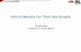 Hybrid Models for Text and Graphs - Carnegie Mellon School ...wcohen/10-802/10-23-textgraph.pdf · Hybrid Models for Text and Graphs 10/23/2012 Analysis of Social Media . Newswire