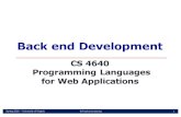 Back end Development - cs.virginia.eduup3f/cs4640/slides/4640Lec16-backend.pdf · and back end frameworks • Database interaction (developer / engineer) Full-Stack Development $53k